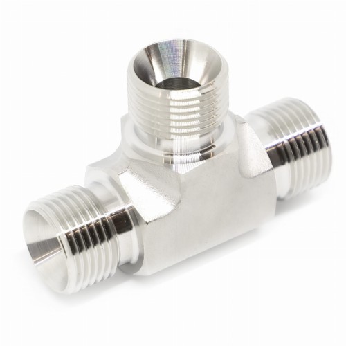 Trójnik AAA BSP60 3/8" stożek wewnętrzny 60° SS316 nierdzewny