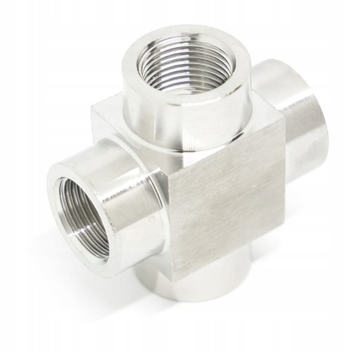 Czwórnik wysokociśnieniowy G1/2" 160bar SS304 nierdzewny