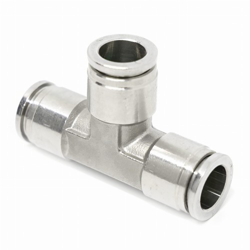 Szybkozłączka wtykowa trójnik 6mm nierdzewna Viton SS316
