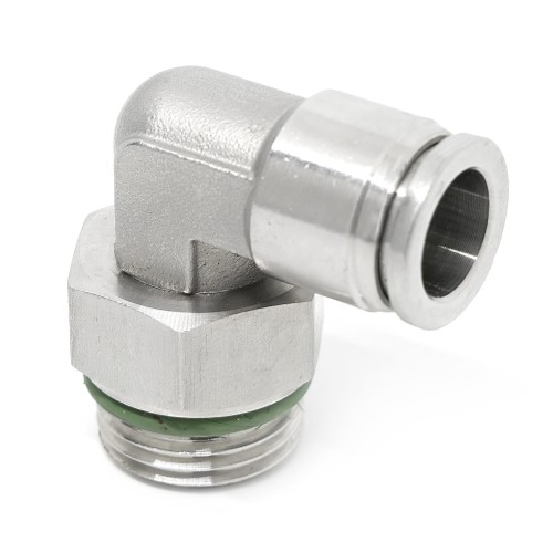 Szybkozłączka wtykowa kątowa G1/8" 10mm nierdzewna Viton SS316