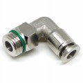 Szybkozłączka złączka wtykowa kątowa G 3/8'' 16mm Viton nierdzewna SS316