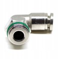 Szybkozłączka złączka wtykowa kątowa G 3/8'' 16mm Viton nierdzewna SS316