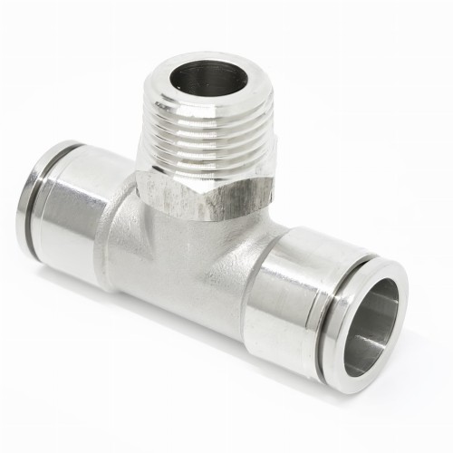 Szybkozłączka wtykowa trójnik 16mm BSPT1/2'' Viton SS316