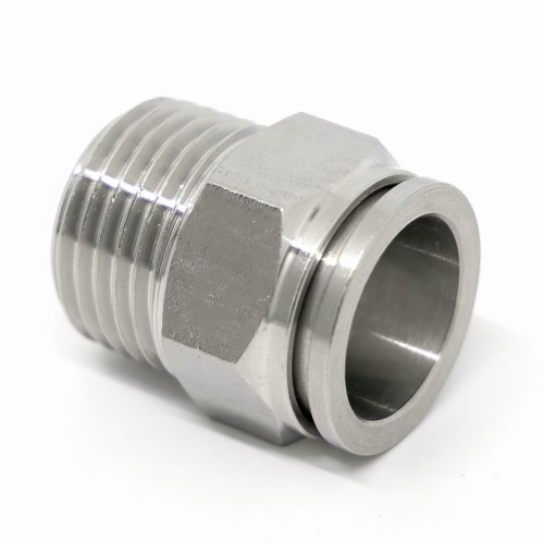 Szybkozłączka złączka wtykowa BSPT 1/2'' 16mm Viton nierdzewna SS316