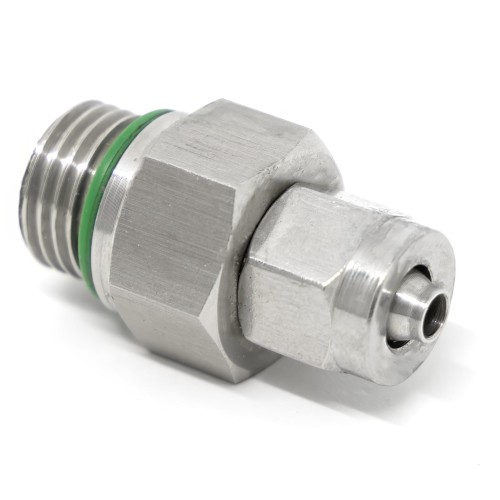 Szybkozłączka złączka skręcana prosta G 3/8" Viton x 10/7,5mm nierdzewna