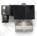 Elektrozawór wysokociśnieniowy 150bar 3/8" NO SS304 PEEK nierdzewny 24VDC