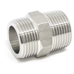 Nypel/adapter płaskoczołowy BSPP(G) x  BSPT 2" SS304 nierdzewny