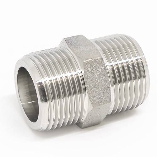 Nypel/adapter płaskoczołowy BSPP(G) 3/4" SS304 64bar nierdzewny