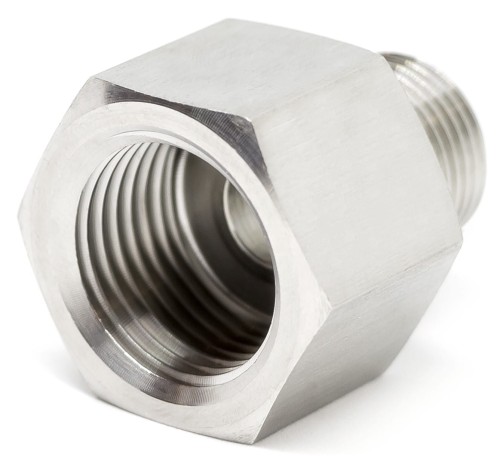 Redukcja wysokociśnieniowa odwrotna GW1/2" x GZ3/8" 160bar SS304 nierdzewna