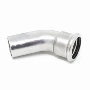 Kolanko 45° nyplowe 35 SS316 HydroPress Inox nierdzewne