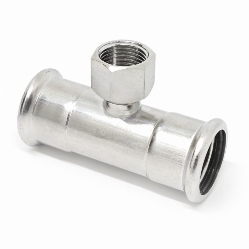 Trójnik dwukielichowy GW 22x3/4"x22 SS316 HydroPress Inox nierdzewny